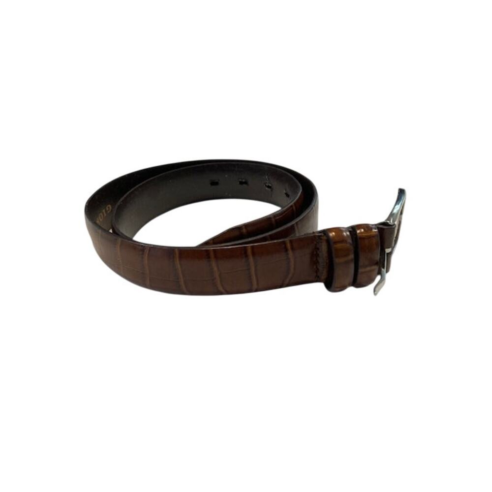 Giorgio Brutini-Crocodile Embossed Leather W/Rectangular Pin Buckle